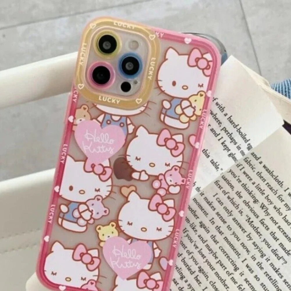 Cartoon Cute Pastel Pink Kitty Pattern Protective Soft iPhone Case iPhone 11 NEW